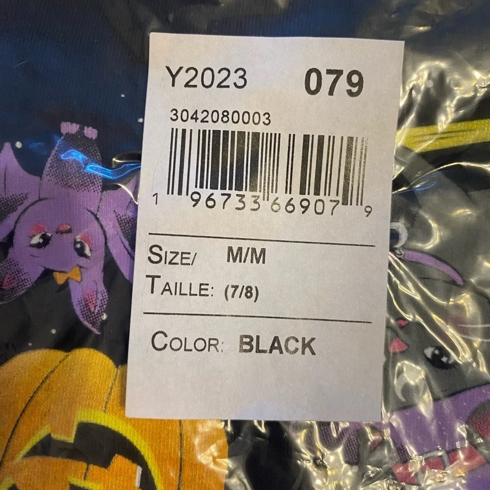 The Children’s Place - NEW - Girls Glow Halloween Doodle Graphic Tee - Black.